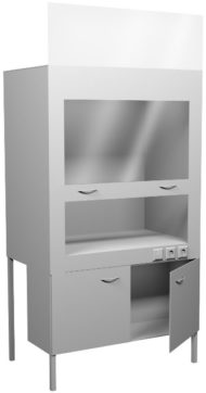 Вытяжной шкаф для муфельных печей лаб 1200 швп
